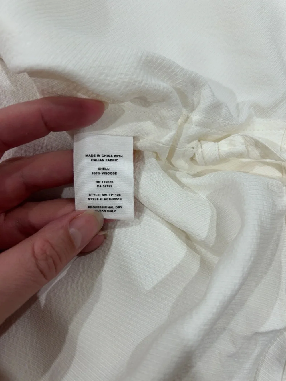 Helmut land white sleeveless blouse with gathered sides size small - Picture 11 of 11